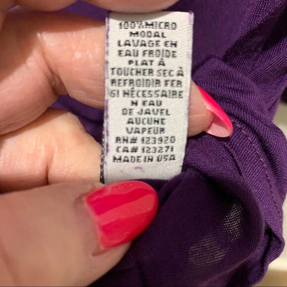 Women’s LA Made tee. Purple long sleeve shirt size S - Picture 5 of 11